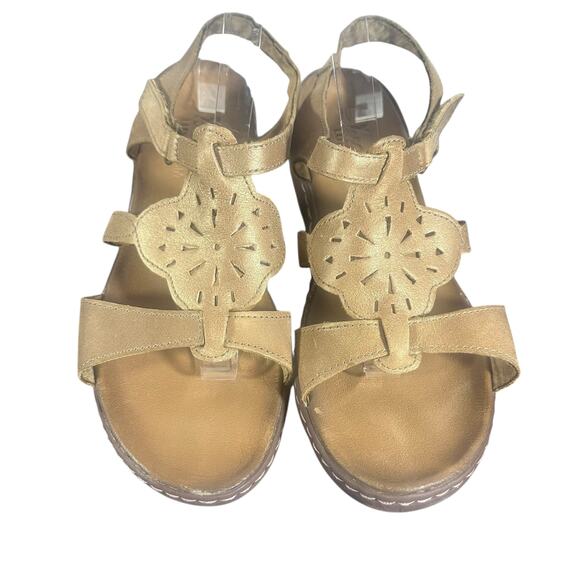 Skechers Brown Comfort Sandals Women’s Size 10 Open Toe Hook & Loop Casual Shoe - Picture 3 of 11